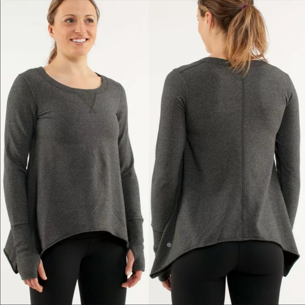 Lululemon Tea Lounge Pullover Gray Heathered Coal